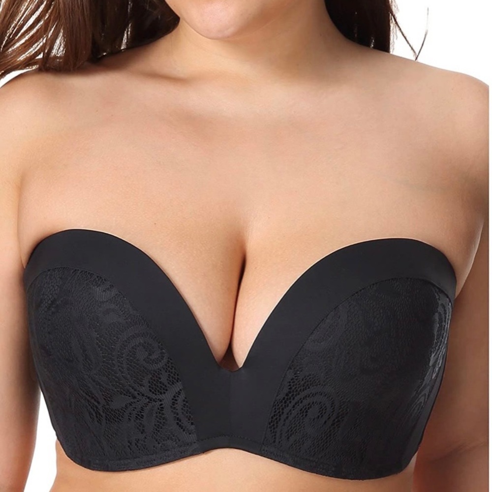 black strapless bra